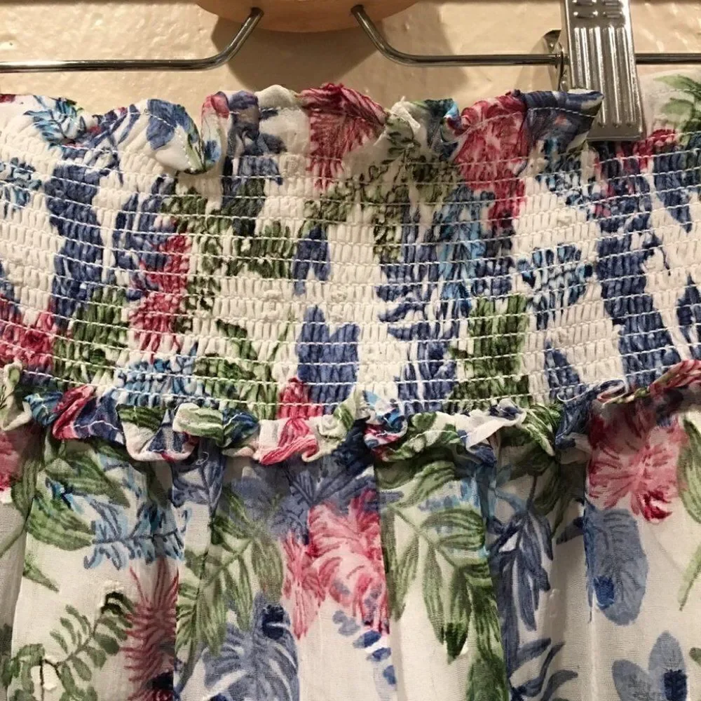 Walter Baker Floral Ruffle asymmetrical mini skirt